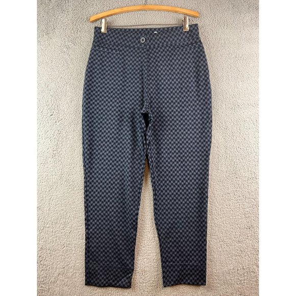 Betabrand Classic Yoga Dress Pants Sz L Blue pull on Stretch - Picture 1 of 10